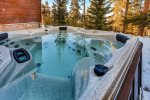 Private hot tub accessed from lower level living room 